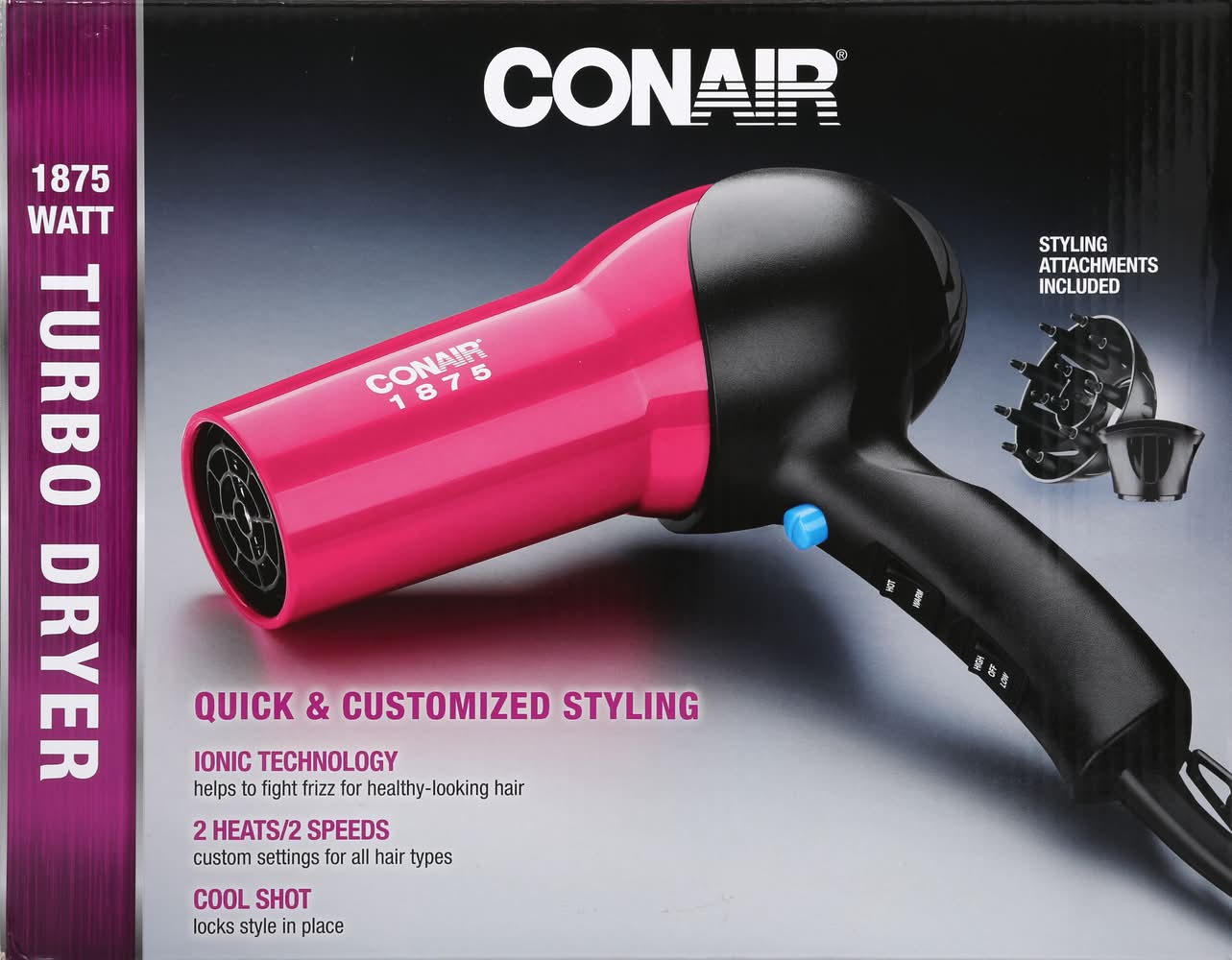 Conair Quick & Customized Styling Turbo Hair Dryer 1875 Watt