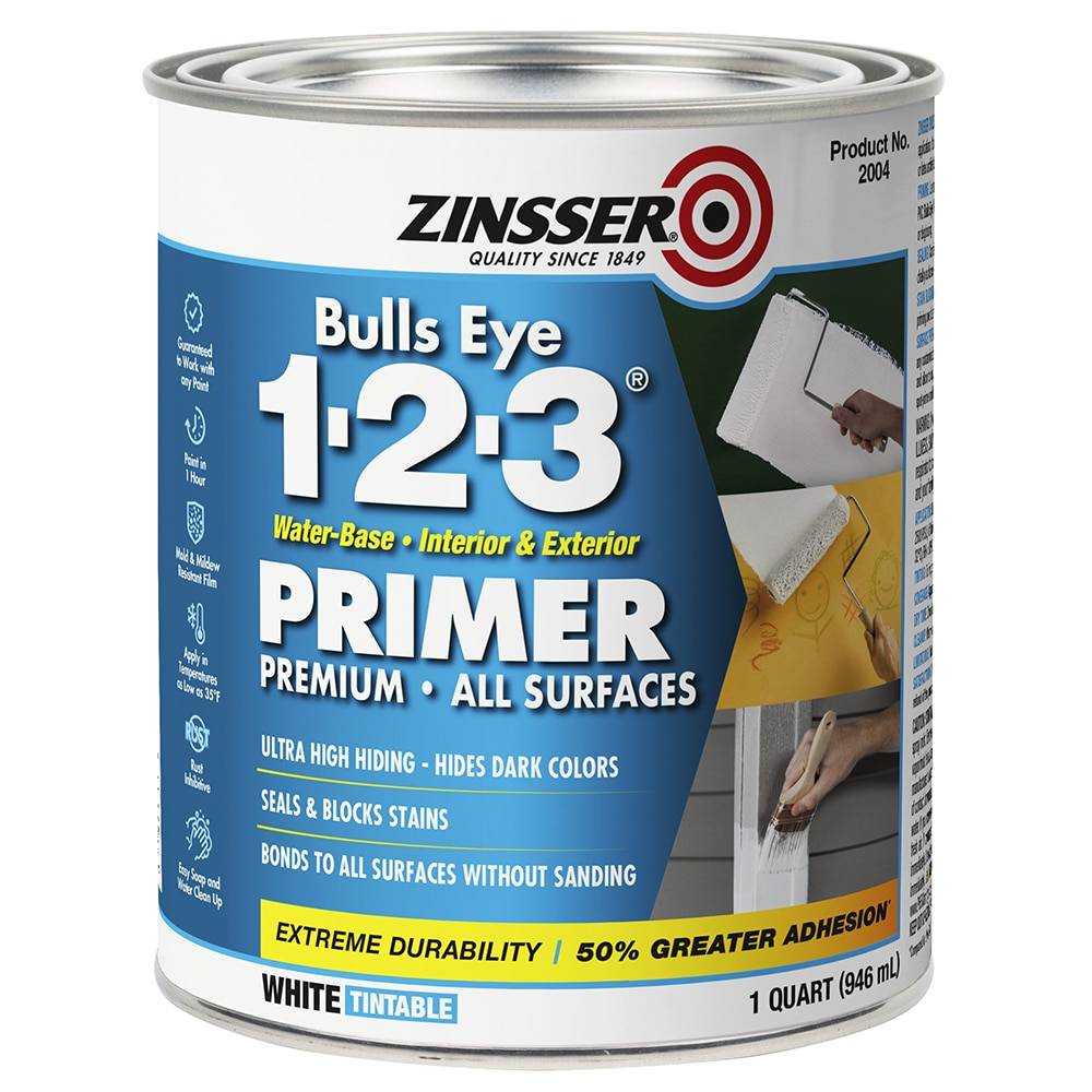 Zinsser Bulls Eye 1-2-3 Primer For All Surfaces (1 quart)