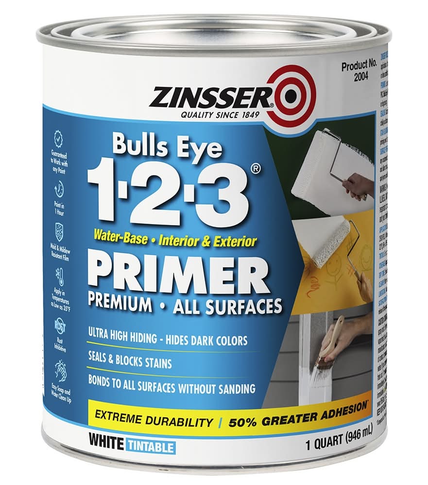 Zinsser Bulls Eye 1-2-3 Interior/Exterior Multi-purpose Water-based Wall and Ceiling Primer ( 1-quart )