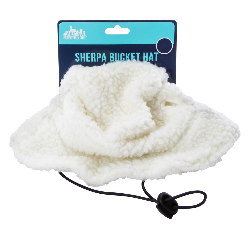 Sherpa Pet Bucket Hat Medium/Large White