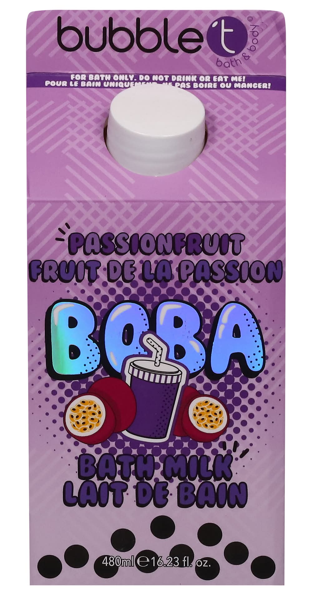 Bubble T Boba Bath Milk, Passionfruit (480 ml)
