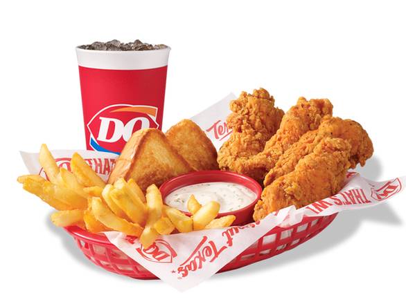 4PC Spicy Chicken Strip Country Basket-Bev