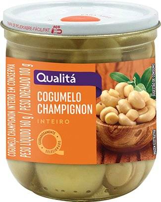 Qualitá · Cogumelo champignon inteiro em conserva (160 g)