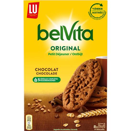 Lu - Belvita biscuits petit déjeuner avec 5 céréales complètes (chocolat)