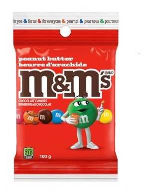 M&M's Chocolate Candies, Peanut Butter (100 g)