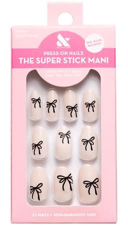 Olive & June Press on Nails Tabs, M, Dainty Bows (32 ct)