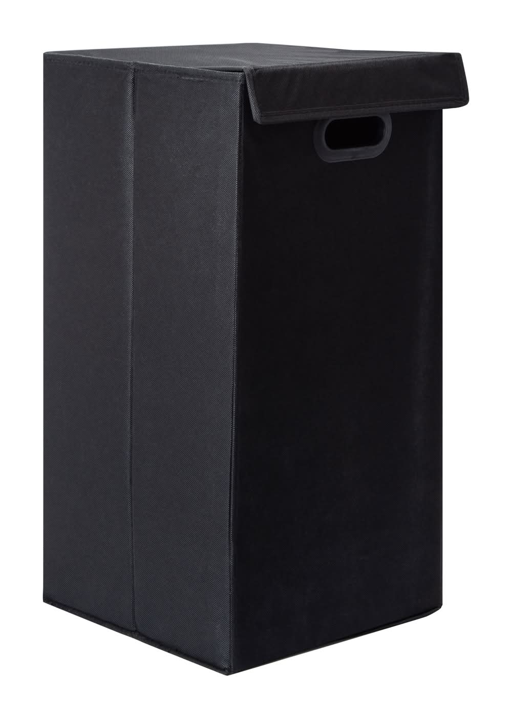 Room 2 Room Lidded Collapsible Hamper, 12x12x23 in, Black