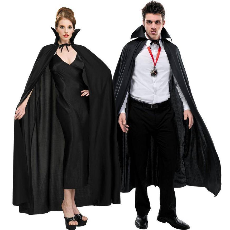 Amscan Adult Full Length Black Cape, Black