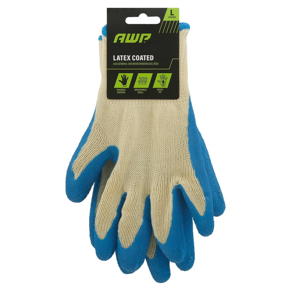 AWP Latex Coated Gloves, L