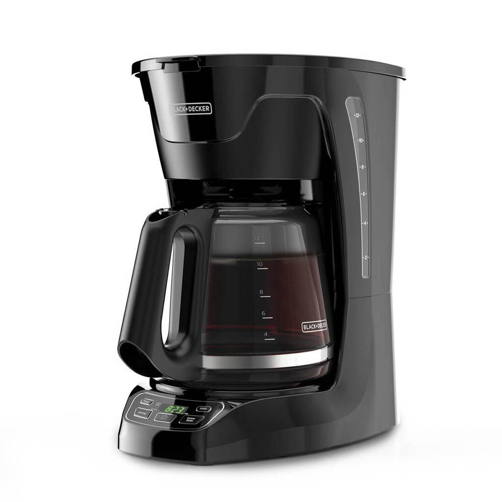 BLACK+DECKER · Cafetera programable digital negra