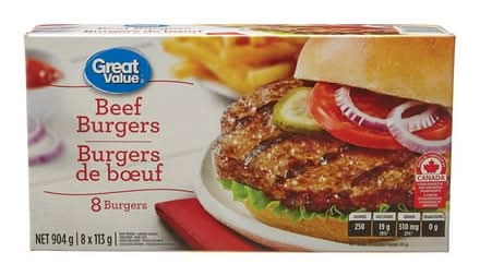 Great Value Beef Burgers (904 g, 8 ct)