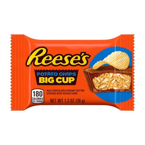 Order REESE'S Potato Chips Big Cup Milk Chocolate Peanut Butter Cups Candy, 1.3 OZ food online from CVS store, Providence County on bringmethat.com