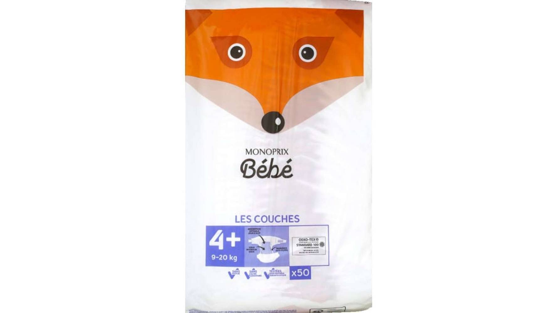 Monoprix Bébé Couches Taille 4+ x50 Le paquet de 35 couches
