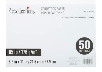 Recollections Cardstock Paper, White