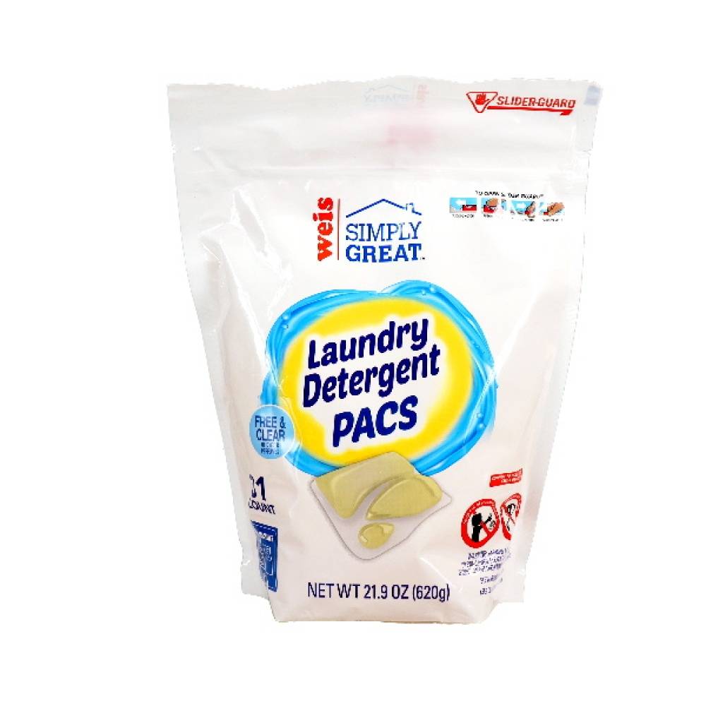 Weis Simply Great Laundry Detergent Pacs Free & Clear