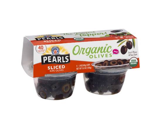 Order Pearls · Sliced Organic Ripe Olives (4 x 1.4 oz) food online from Safeway store, Eureka on bringmethat.com