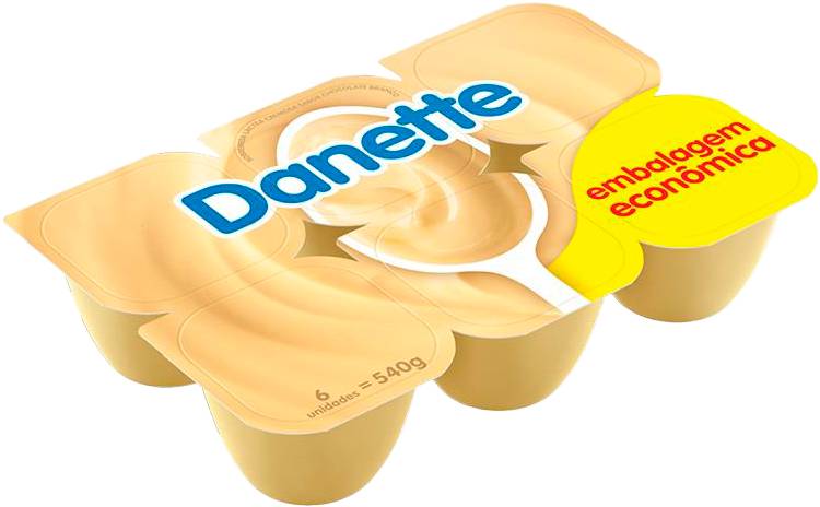 Danette sobremesa láctea sabor chocolate branco (540g)