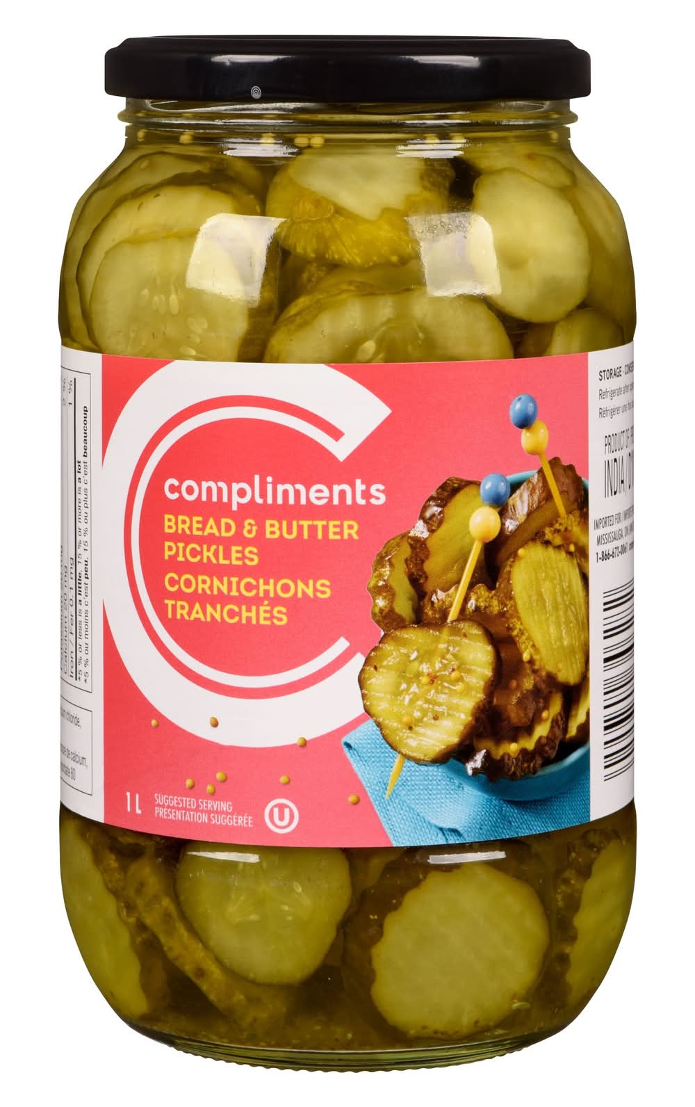 Compliments Bread & Butter Pickles (1 kg)