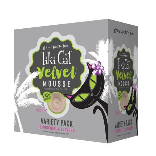 Tiki Cat Velvet Mousse Variety pack Wet Cat Food, 2.8 Oz., Case Of 12