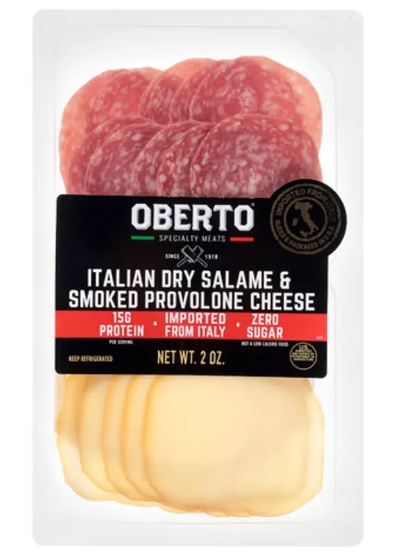 Oberto Italian Dry Salame & Smoked Provolone Cheese