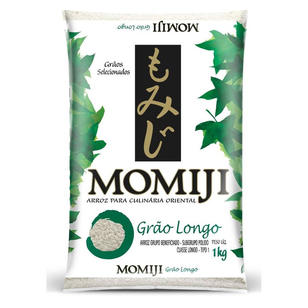 Momiji · Arroz para culinária oriental grão longo tipo 1 (1 kg)