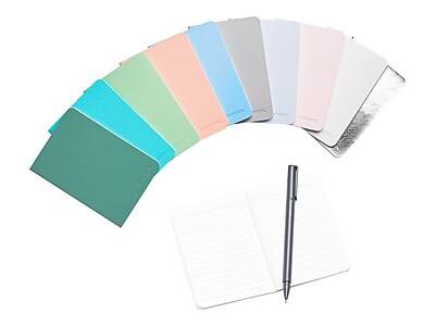 Poppin Mini Medley Pocket Notebook, 3.5 x 5, College Ruled, 32 Sheets, Assorted Colors, 10/Set (104452-US)