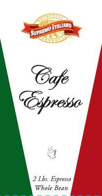 Supremo Italiano - Whole Bean Espresso Coffee - 2 lbs (Case of 8)