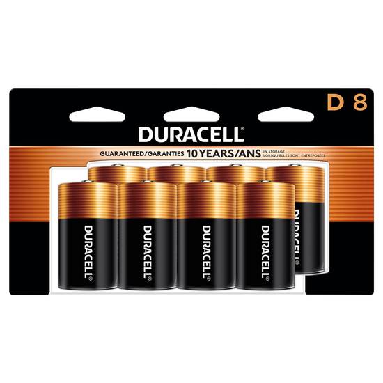 Duracell 1.5v Coppertop Alkaline D Batteries (8 ct)