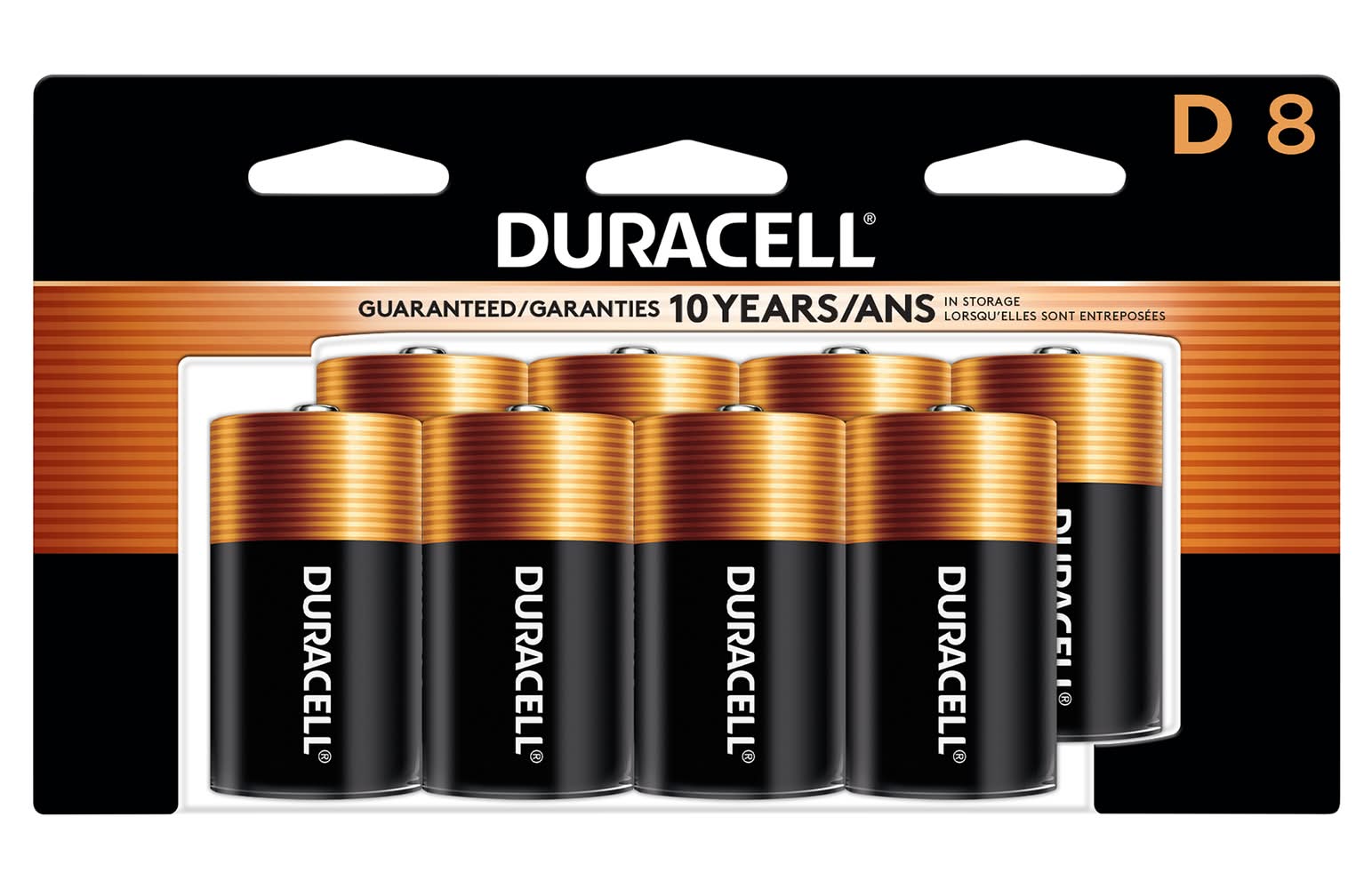 Duracell Coppertop D Alkaline Batteries 1.5v (8 ct)