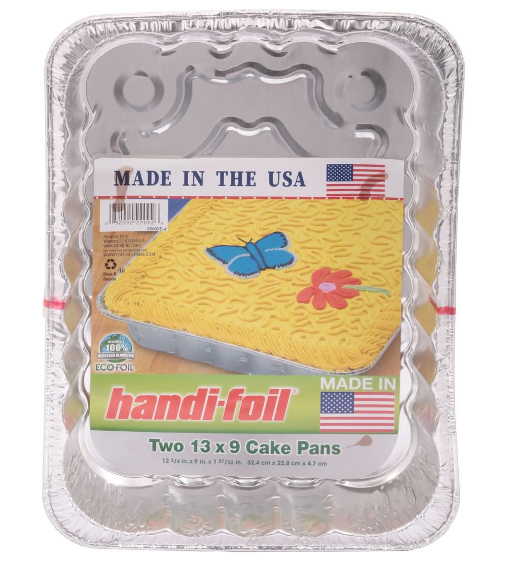 Handi-Foil Cake Pans, 32.4x22.8x4.7 cm (2 ct)