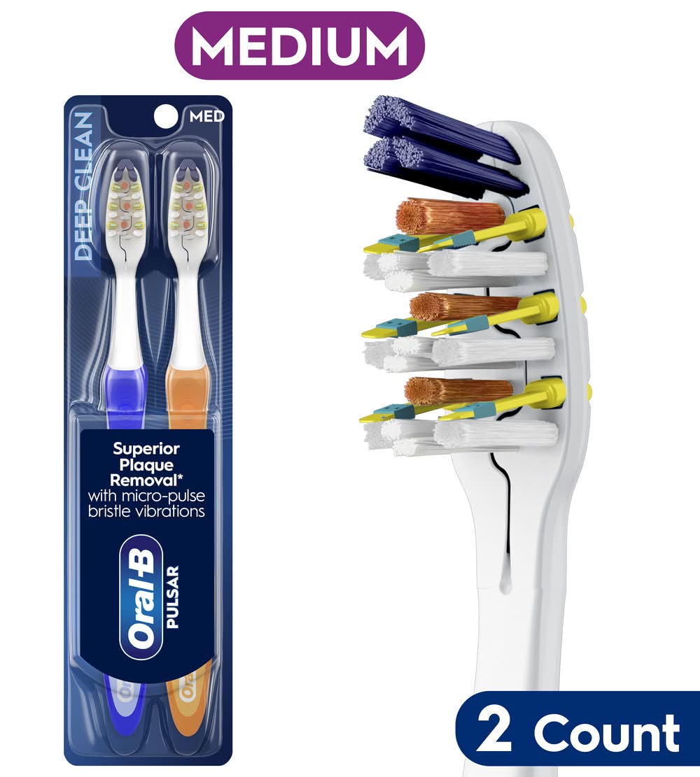 Oral-B Pulsar Expert Clean Battery Toothbrush, M (2 ct)