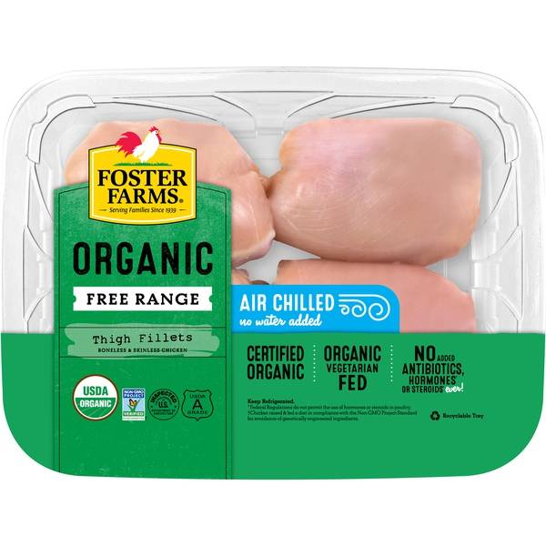 F.F. Organic Bnls/Sknls Chicken Thighs