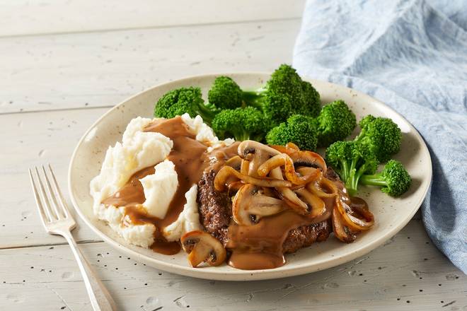 Mushroom and Onion Chopped Steak