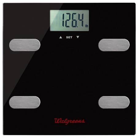 Walgreens Electric Scale With Bmi & Body Analyzer, Black