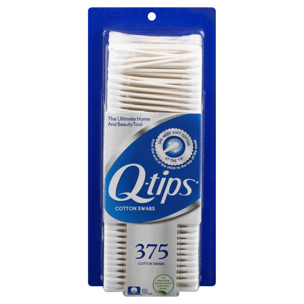 Q-tips Cotton Swabs (375 ct)