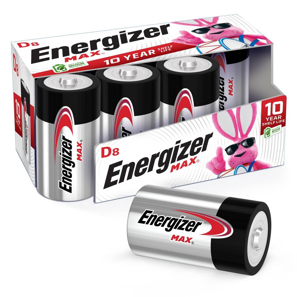 Energizer Max Alkaline D Batteries (8-Pack) | E95FP-8