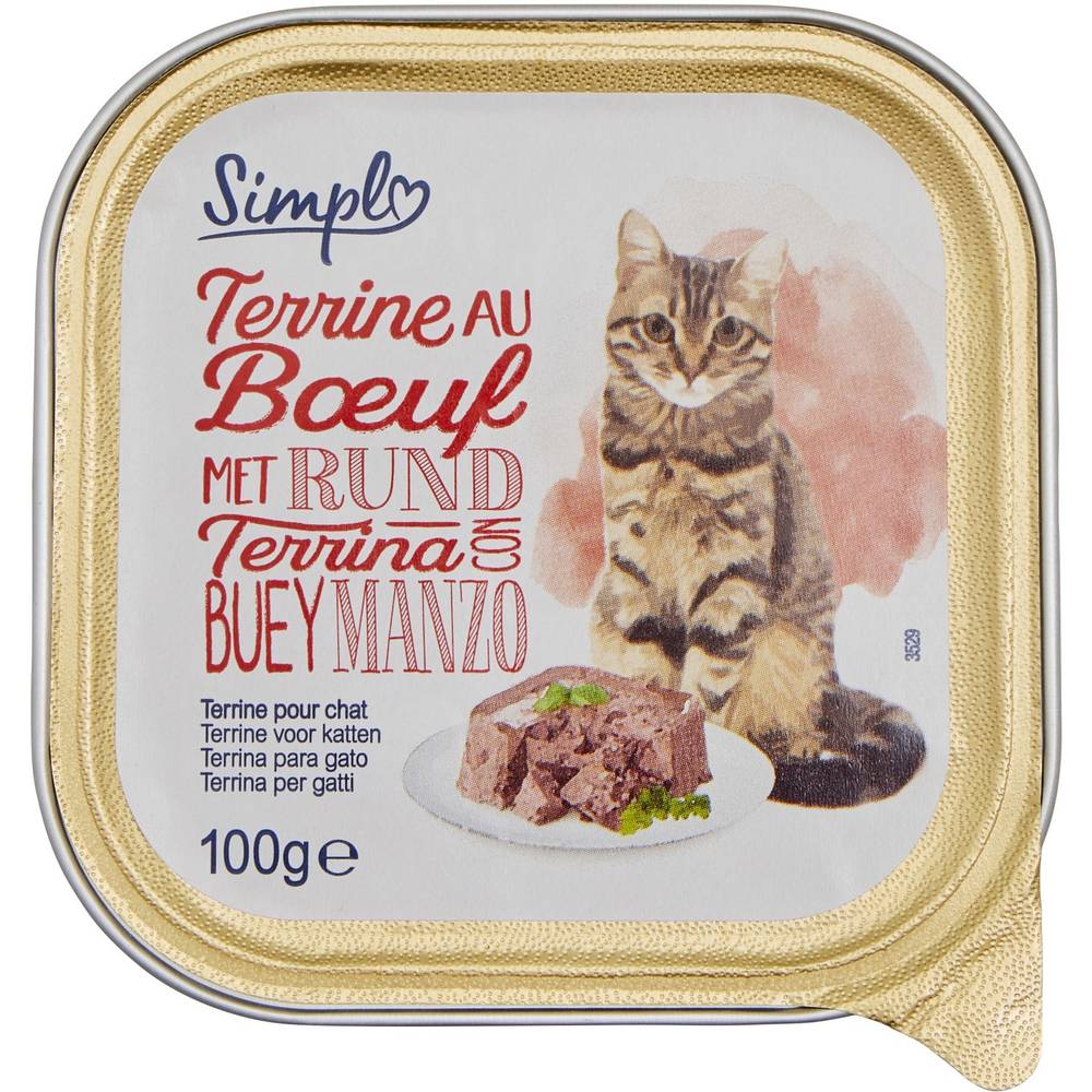 Simpl - Terrine pour chat au boeuf (100g)
