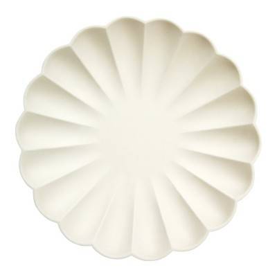 Meri Meri Large Cream Compostable Plates (Pack of 8)