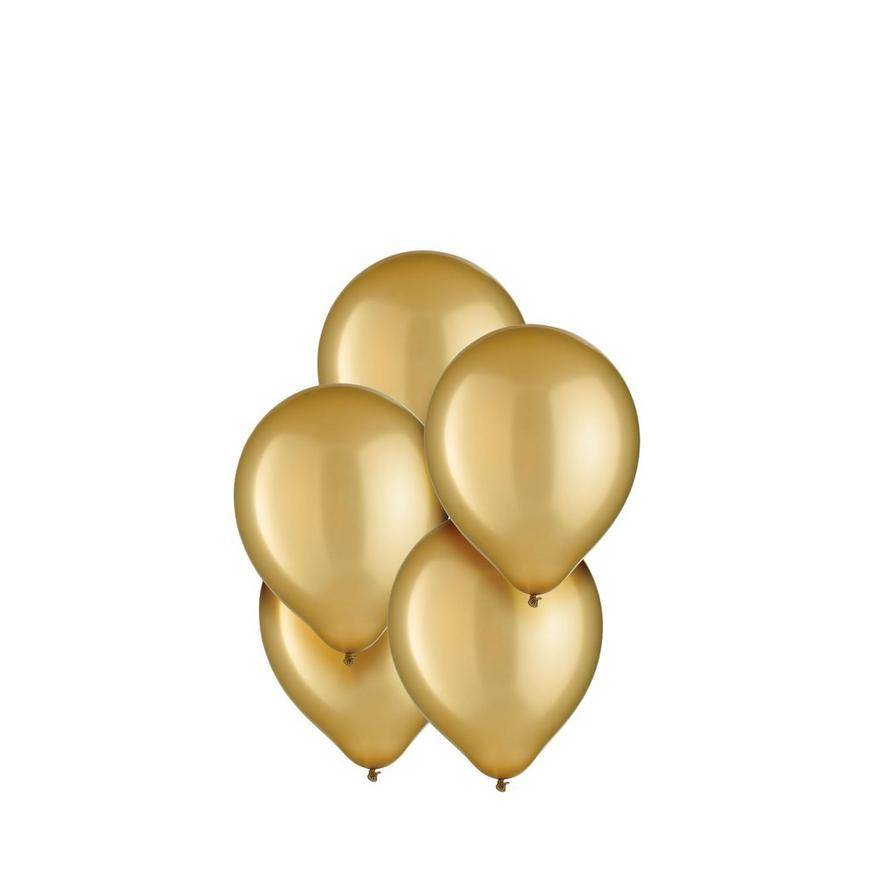 Uninflated 50ct, 5in, Gold Pearl Mini Balloons