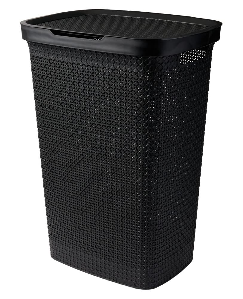 Ezy Storage Decorative Laundry Hamper, Dark Grey
