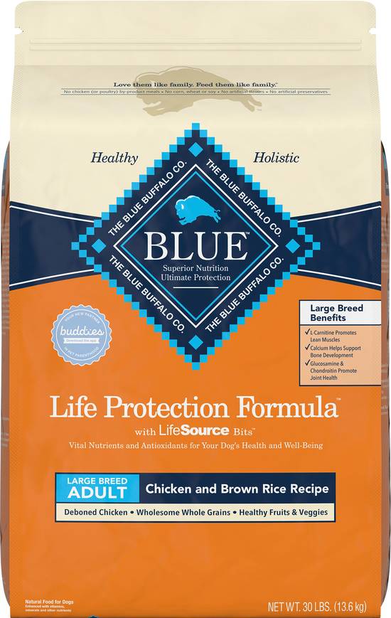 Blue Buffalo Chicken and Brown Rice Breed Food For Dogs