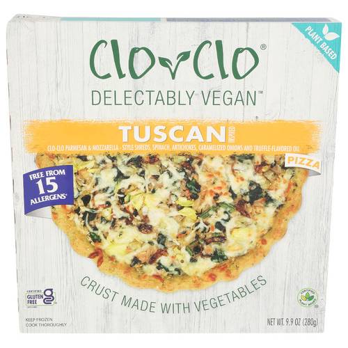 Clo Clo Vegan Foods Vegan Tuscan Pizza