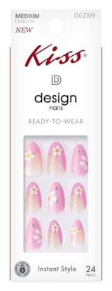 Kiss® Design Nails Medium Length 24-Pack