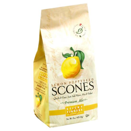 Sticky Fingers Bakeries Lemon Poppyseed Scones Premium Mix (15 oz)