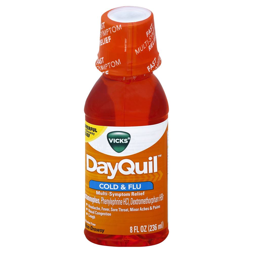 Vicks Dayquil Cough Cold & Flu Multi-Symptom Relief (8 fl oz)