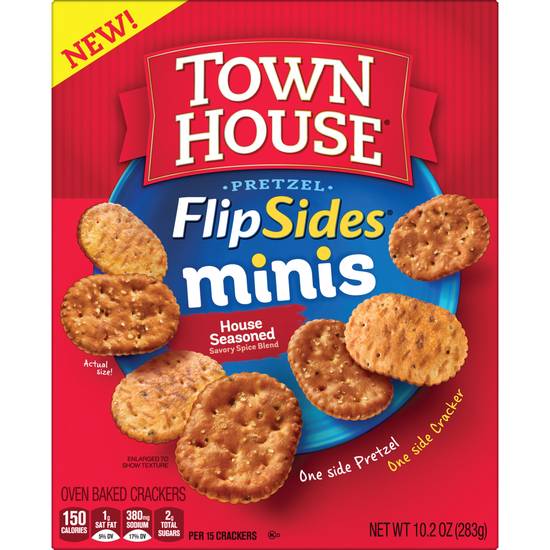 Town House Flipsides Minis Oven Baked Pretzel Crackers (spice)
