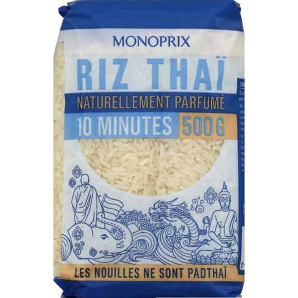 Monoprix Riz Thaï Naturellement Parfumé 10 Minutes Le Paquet De 500 G