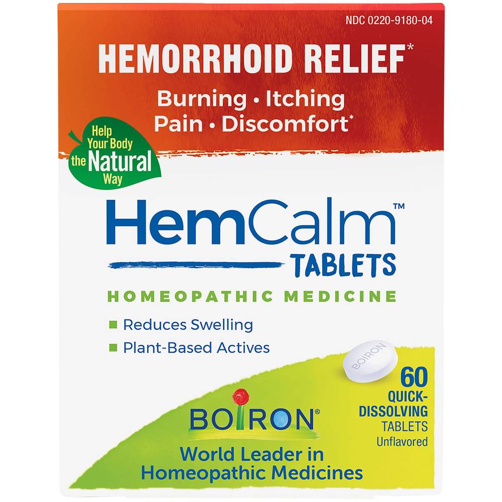 Boiron Hemcalm Homeopathic Medicine For Hemorrhoid Relief Tablets(60 Ct)