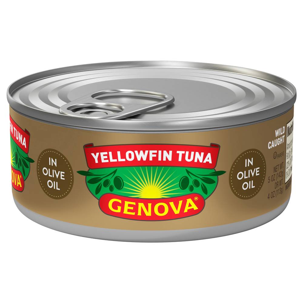 Genova Solid Light Yellowfin Tuna in Olive Oil (5 oz)