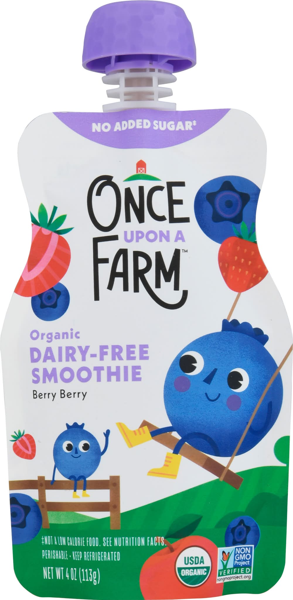 Once Upon a Farm Organic Dairy-Free Berry Berry Smoothie (4 oz)